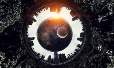 Kocaman bizim dünya. Karışık teknik