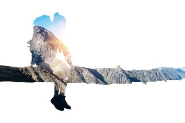 Doğanın içine birleştirilir. Karışık teknik