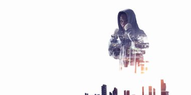 Başlığı almak için gidiyor. Karışık teknik