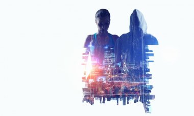 Başlığı almak için gidiyor. Karışık teknik