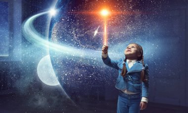 Gizemli bir şey dokunmak. Karışık teknik