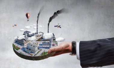 Endüstriyel yapı kavramı. Karışık teknik