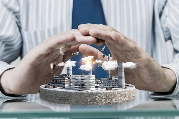 Endüstriyel yapı kavramı. Karışık teknik