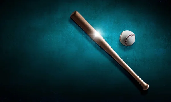 Baseball e pipistrello — Foto Stock