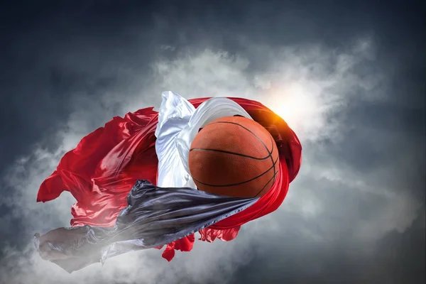 Basketbal spel concept. Mixed media — Stockfoto