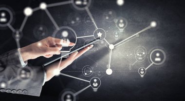 Sosyal ağ bağlantısı. Karışık teknik