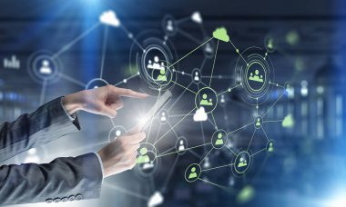 Sosyal ağ bağlantısı. Karışık teknik