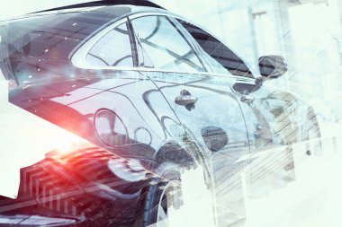 Zarif araba kapatma. Karışık teknik