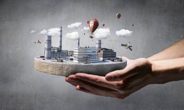 Endüstriyel yapı kavramı. Karışık teknik