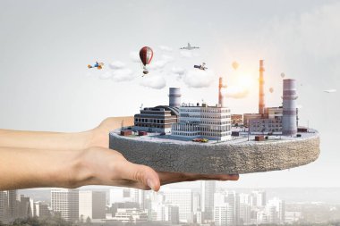 Endüstriyel yapı kavramı. Karışık teknik