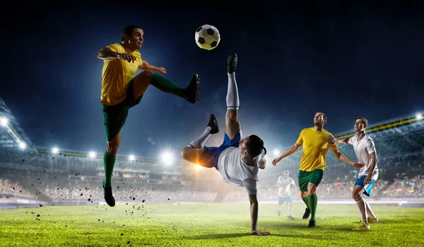 Soccer best moments. Mixed media — Stock Photo, Image