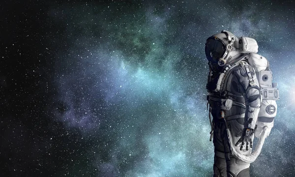 Äventyr av spaceman. Mixed media — Stockfoto