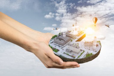 Endüstriyel yapı kavramı. Karışık teknik