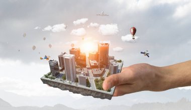 Endüstriyel yapı kavramı. Karışık teknik