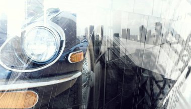 Zarif araba kapatma. Karışık teknik