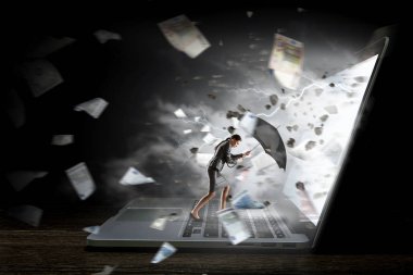 Internet ve siber kavramı. Karışık teknik