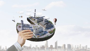 Endüstriyel yapı kavramı. Karışık teknik