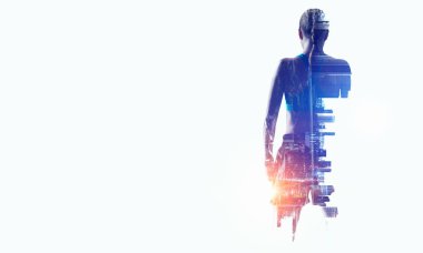 Başlığı almak için gidiyor. Karışık teknik