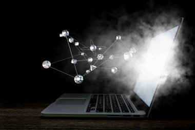 Sosyal bağlantı ve ağ. Karışık teknik