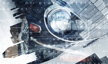 Zarif araba kapatma. Karışık teknik