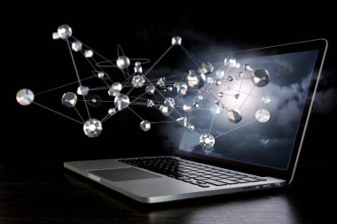 Sosyal bağlantı ve ağ. Karışık teknik