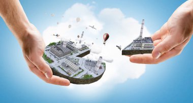 Endüstriyel yapı kavramı. Karışık teknik