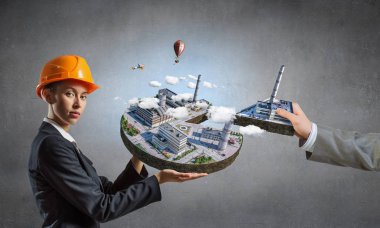 Endüstriyel yapı kavramı. Karışık teknik