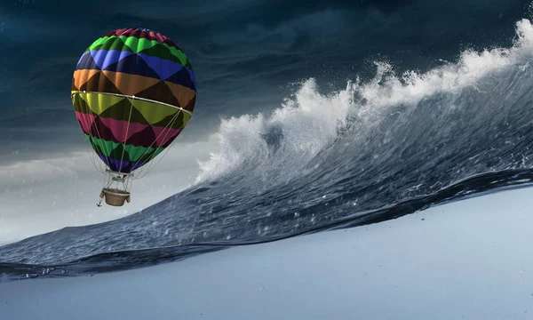 폭풍에 공기 풍선 — 스톡 사진