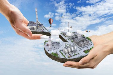 Endüstriyel yapı kavramı. Karışık teknik