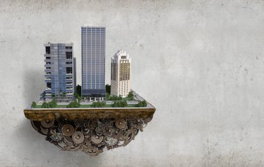 Modern şehir kavramı. Karışık teknik