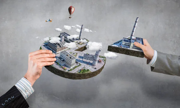 Endüstriyel yapı kavramı. Karışık teknik