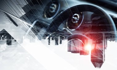 Zarif araba kapatma. Karışık teknik