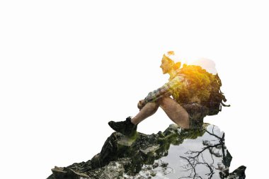 Doğanın içine birleştirilir. Karışık teknik