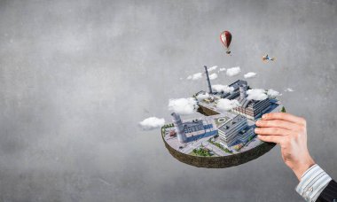 Endüstriyel yapı kavramı. Karışık teknik