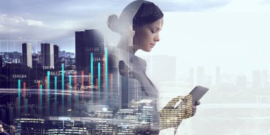 Modern iş yaşam. Karışık teknik