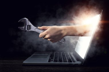 Internet güvenlik anlayışı. Karışık teknik