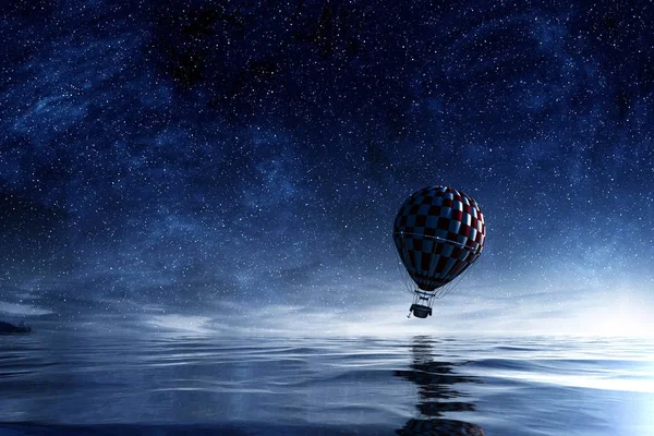 Повітряна куля в морі — стокове фото