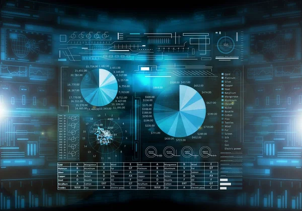 Interfaz de usuario futurista. Medios mixtos —  Fotos de Stock