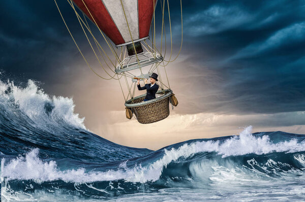 Воздушный шар в бурю
