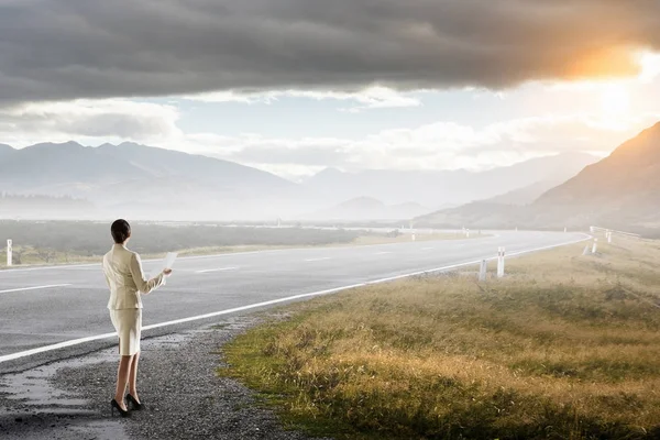 Auf dem Weg zum Erfolg. Gemischte Medien — Stockfoto