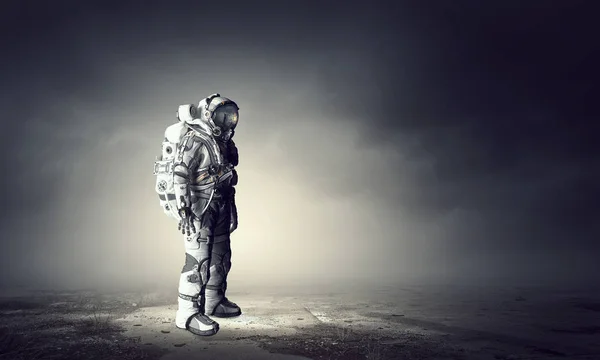 Space suit design. Mixed media — Stock Photo, Image