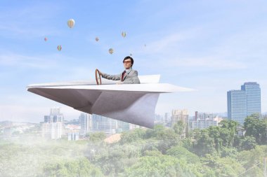 Gökyüzü sörf için bir rüya. Karışık teknik