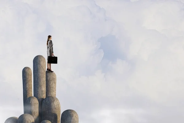 Cuando estés en la cima. Medios mixtos — Foto de Stock