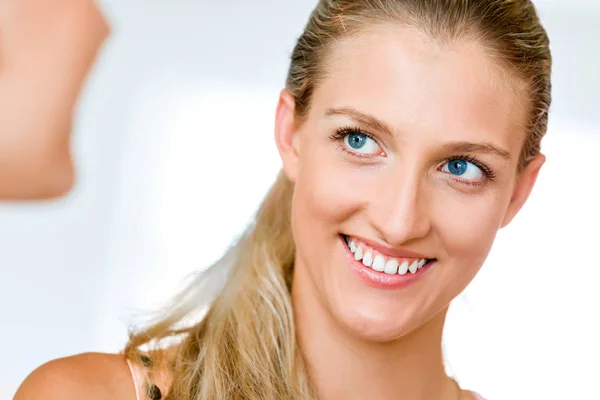 Beautiful woman portrait indoors — Stock Photo, Image