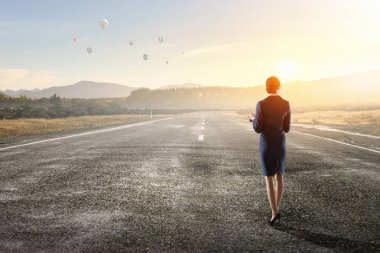 başarı için yolda. Karışık teknik