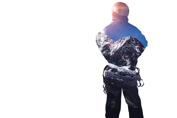 Alpinisme sport als concept. Mixed media — Stockfoto
