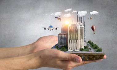 Kentsel inşaat geliştirme. Karışık teknik