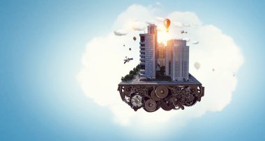 Modern şehir kavramı. Karışık teknik