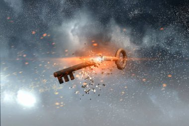 Yıldırım çarpıcı anahtar. Karışık teknik