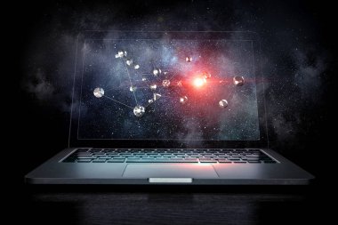 Sosyal bağlantı ve ağ. Karışık teknik